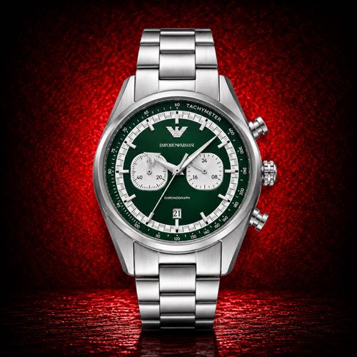 Authentic Grade Emporio Arman Stainless Steel Chronograoh Watch