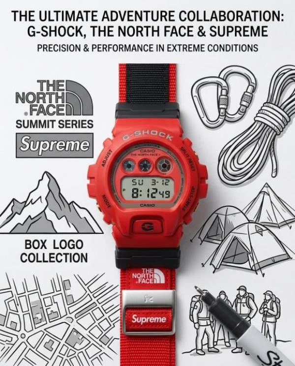 Casio G-Shock X Supreme X The North Fac e Special Edition