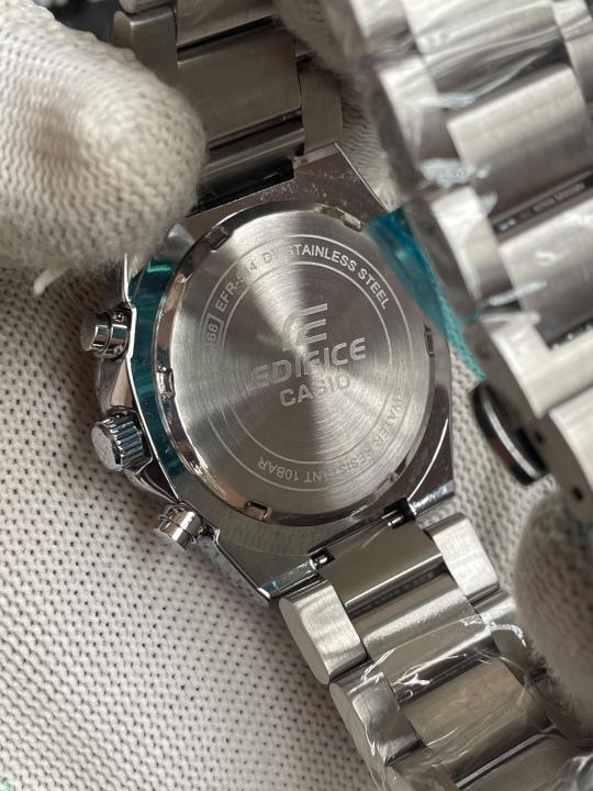 Alternative view of Casio Edifice 640D Silver Green Dial AT443