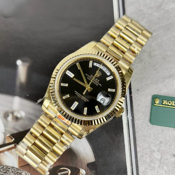 ROLE X DAY DATE GOLD BLACK DIAMOND AUTOMATIC 458