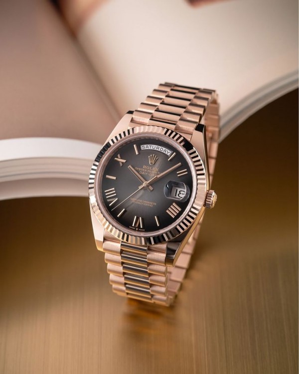 ROLE X DAY DATE ROSE OMBRE AUTOMATIC HEAVY 459