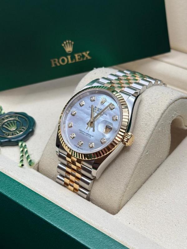 Role x Oyster perpetual Date just Automatic TT Gold WHITE DIAMOND MARBLE  488