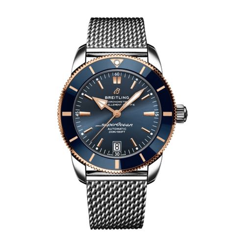 Breitling Super Ocean Silver Blue R G OPEN BACK