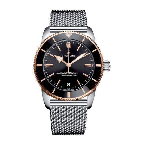 Breitling Super Ocean Silver Black R G OPEN BACK