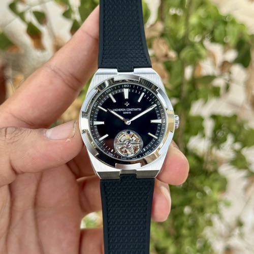 Vacheron Constantin Overseas Tourbillion Black Silver Semi ETA