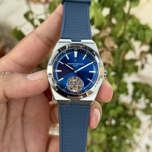 Vacheron Constantin Overseas Tourbillion Blue Silver Semi ETA