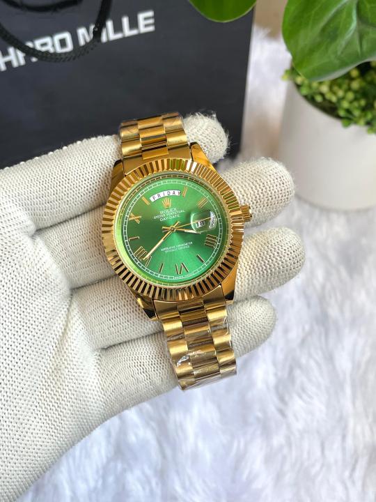 Role X DAYDATE GOLD GREEN ROMAN DIAL 299
