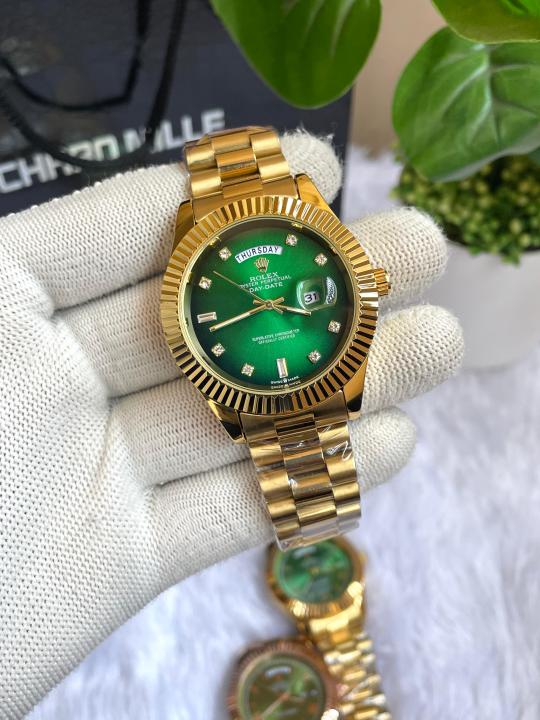 Role X DAYDATE GOLD GREEN DIAMOND DIAL 299