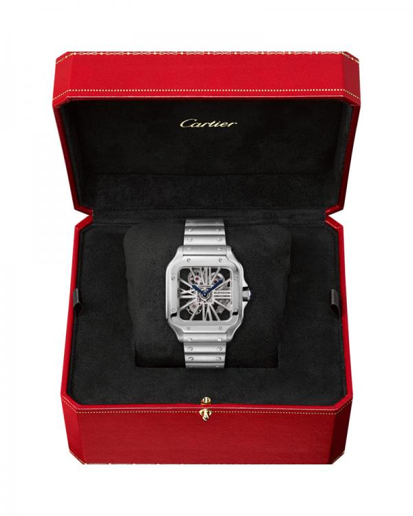 Alternative view of Cartie r Santos Skeleton Battery Silver White