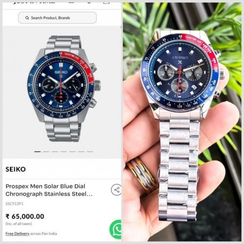 Seiko Chronograph Silver Blue