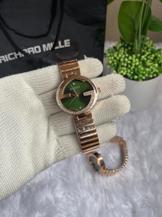 Alternative view of Gucc I Women Copper Green Dial AT449