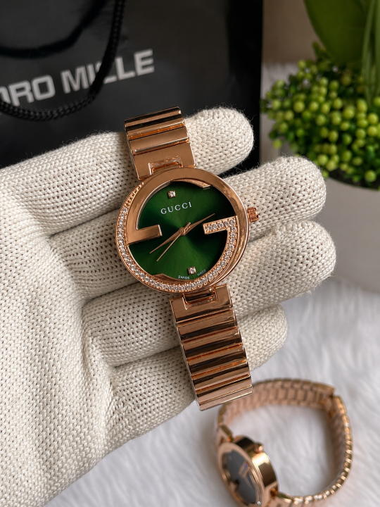 Gucc I Women Copper Green Dial AT449