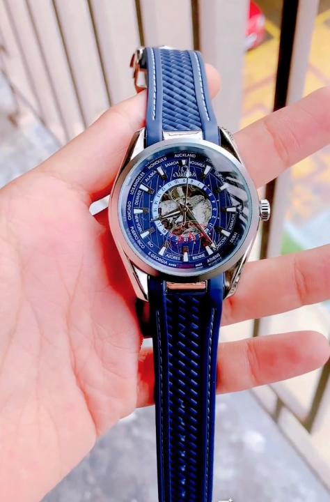 Omeg a World Map Auto Blue