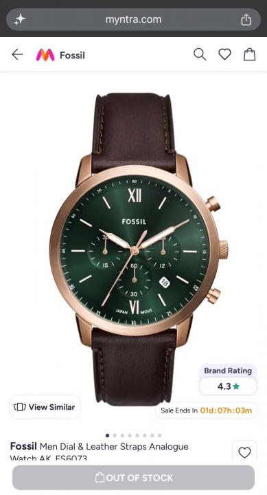 Fossi l Neutra Chronography Watch WC 1382