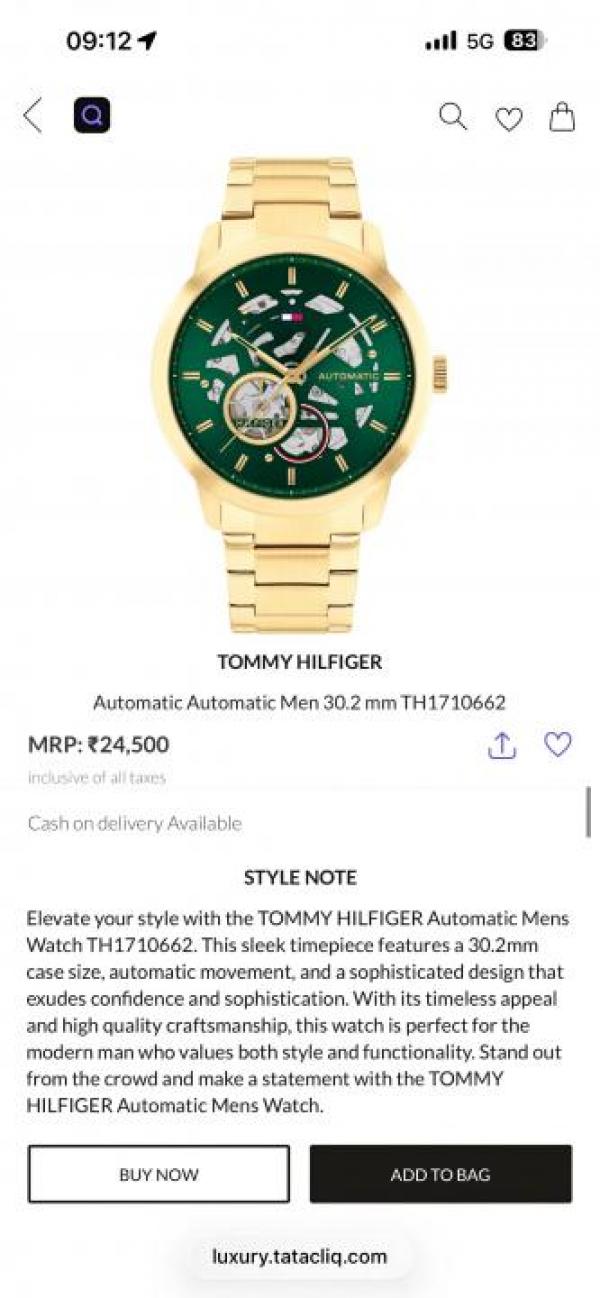 TOMMY HILFIGE SKELETON AUTOMATIC  685