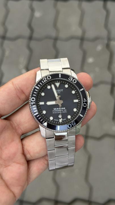 Tissoo t SCASTAR automatic back opne silver blue