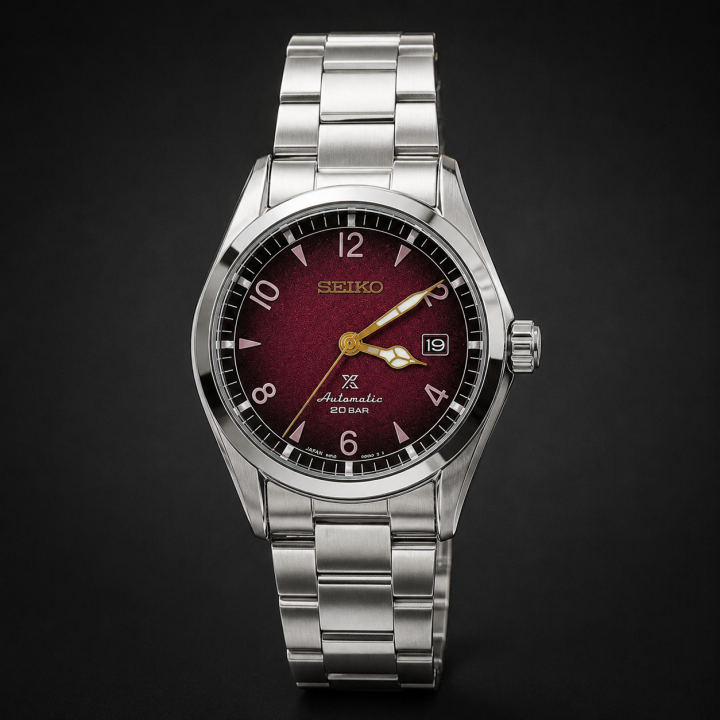 SEIK O ALPINIST BURGANDY AUTOMATIC 727