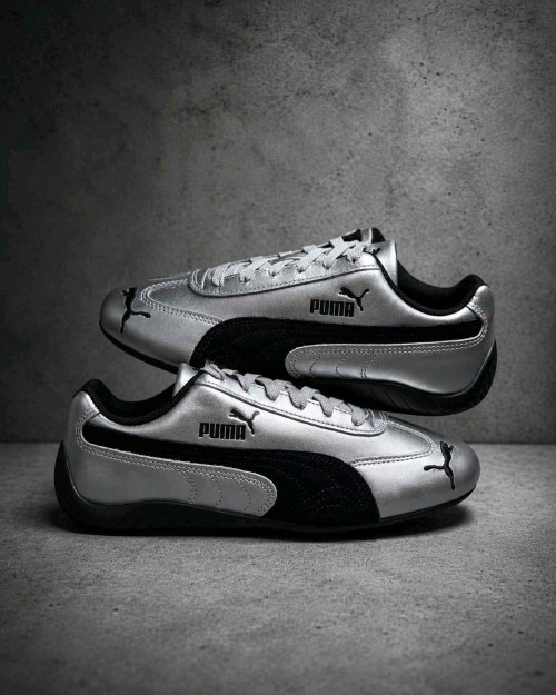Pumaa SpeedCat Metallic Silver Black 1225 - Image 6
