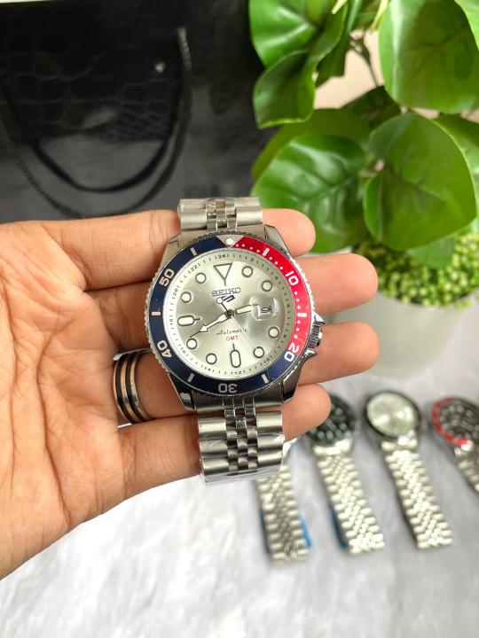 Alternative view of Seiko Sports GMT Open Back Pepsi AT438