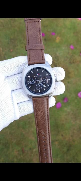 Tommyy Hilfiger Chronograph Brown Silver Black AT392