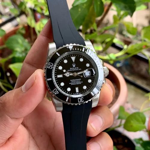 Rolex Submariner Black Silicon Strap