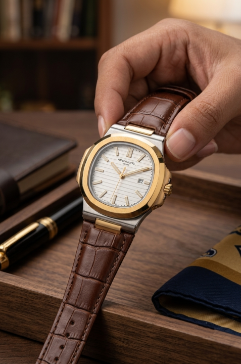 Alternative view of Pate  Philippe Nautilus - Leather Strap WC 1823