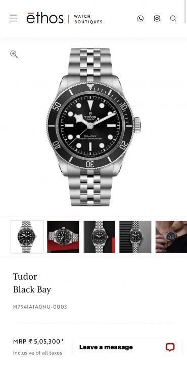 Tudoo  black bay fifty-Eight automatic movement premium stainless steel WC 1765