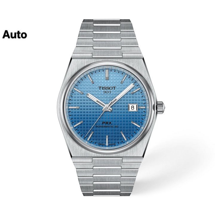 Tissoo t 1853 Prx Automatic Top Quality silver dual blue