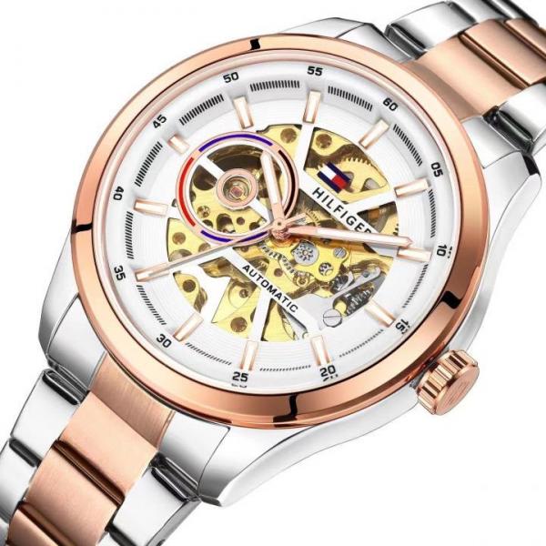 TOMMY HILFIGE AUTOMATIC SKELETON TT WHITE 838
