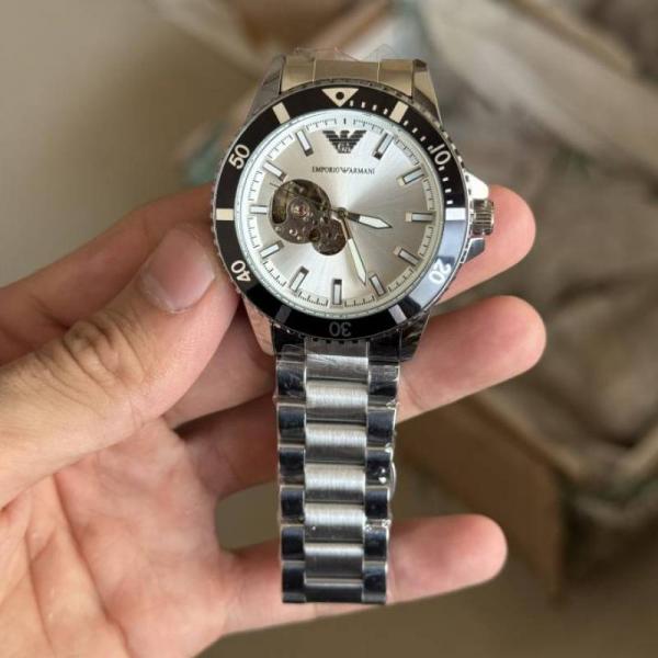 Alternative view of Emporio Arma Automatic Silver White (Open Back)