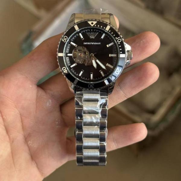 Alternative view of Emporio Arma Automatic Silver Black (Open Back)