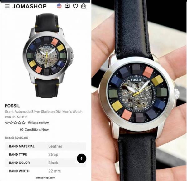 Fossi Grant Skeleton Multicolor Automatic