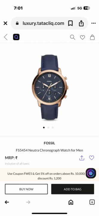 Alternative view of Fossi Neutra FS5454 Chronograph