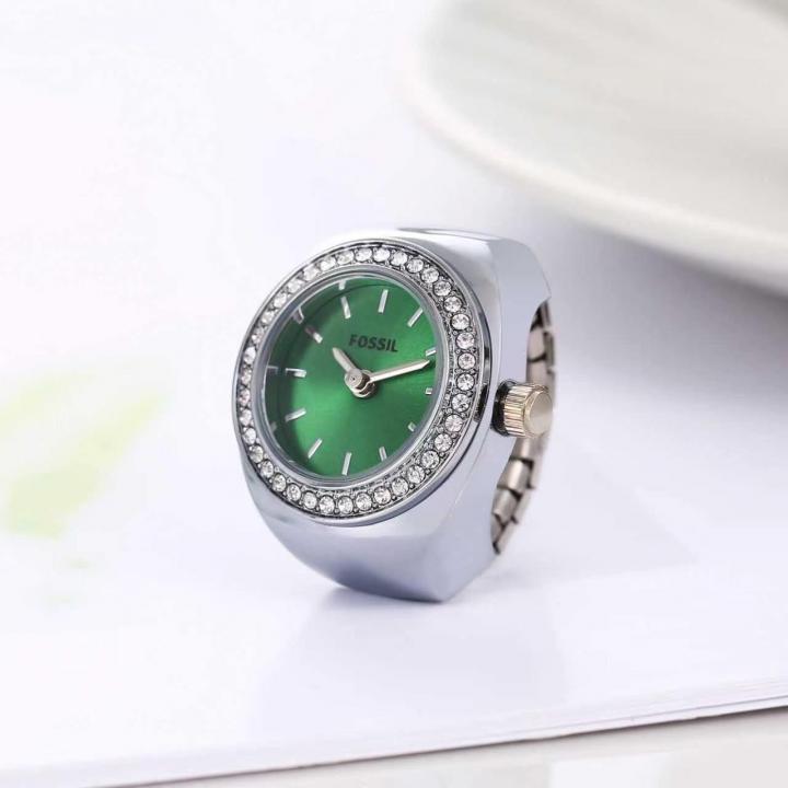 FOSSIIL DIAMOND UNISEX RING WATCH R-22