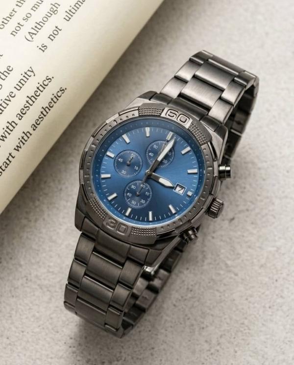Alternative view of Fossi Bronson Chronograph (All Working) Smoke Blue
