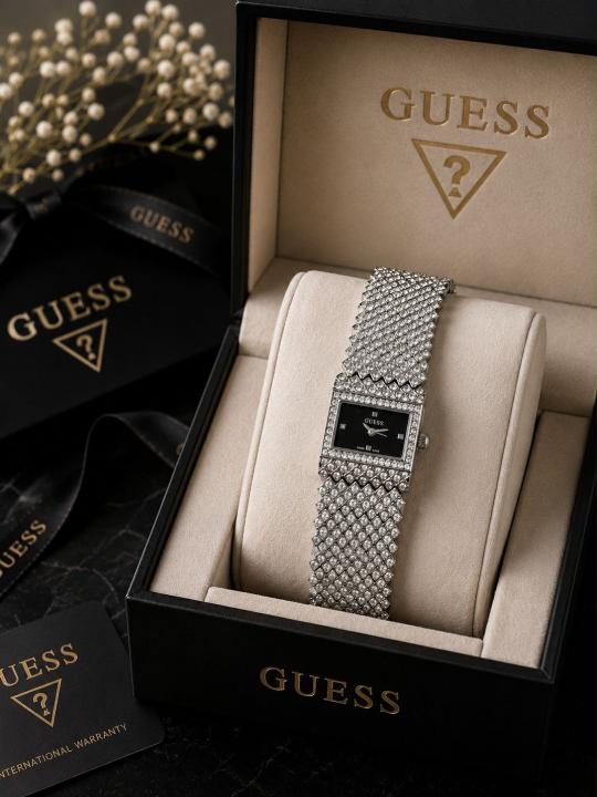 GUESS JUMBO LADY ANALOG SILVER BLACK 927