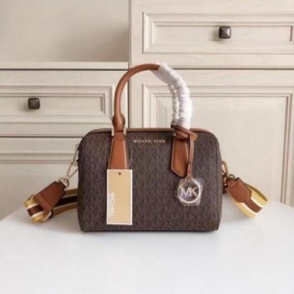 MICHAEL_KOR BOSTON HANDBAG WITH OG BOX AND DUST BAG PREMIUM QUALITY (BIEGE BROWN) 1601