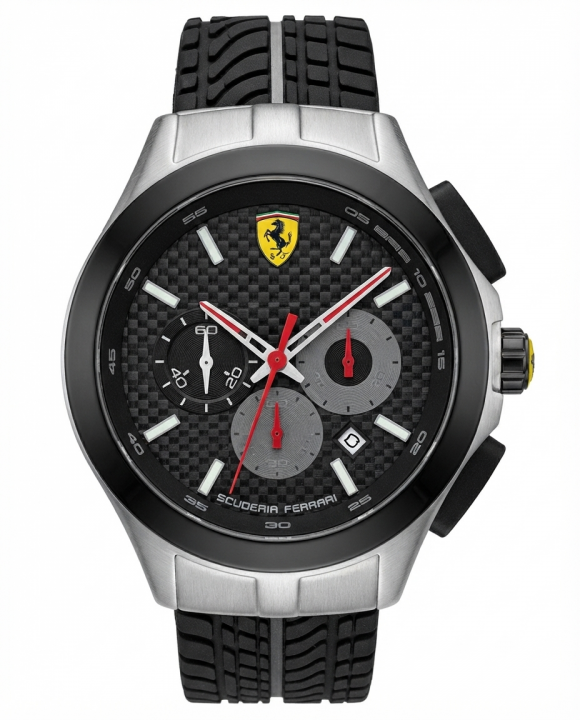 Ferrari mens chronograph Black silver Dial