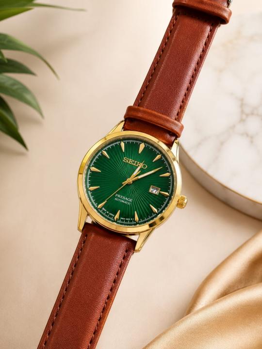 SEIK O PRESAGE LEATHER QUARTZ 930