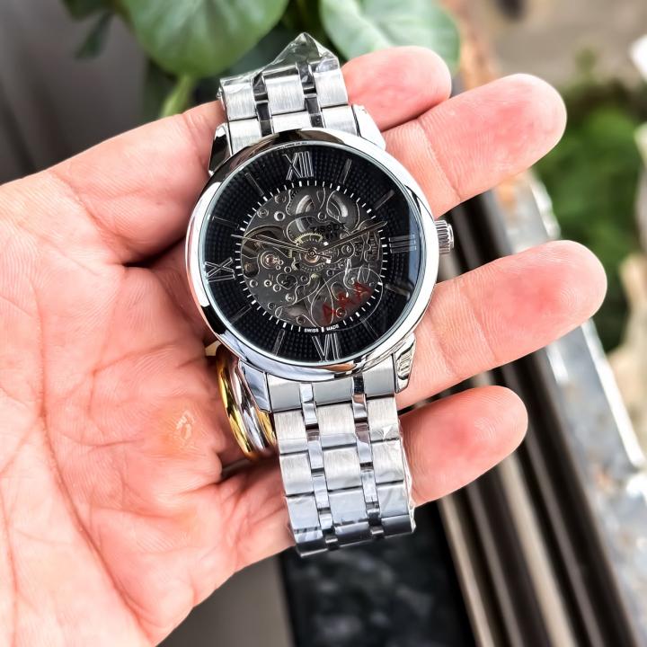 TISSSOT AUTOMATIC SILVER BLACK WATCH
