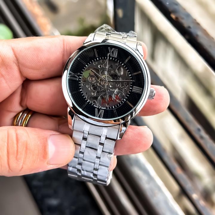 Alternative view of TISSSOT AUTOMATIC SILVER BLACK WATCH
