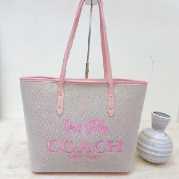 Coac voyager jet set print tote bag with dust bag 5509