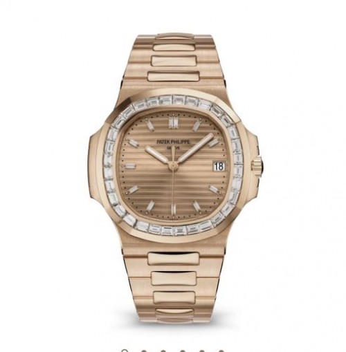 Patek Philippe Nautilus Rose Gold Diamond Bezel