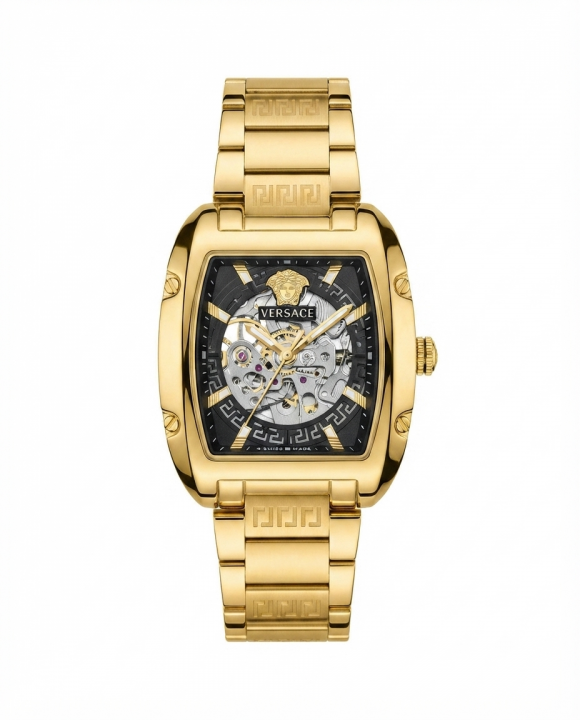 Versace Dominus Sktl Men Quartz Automatic Gold black dail