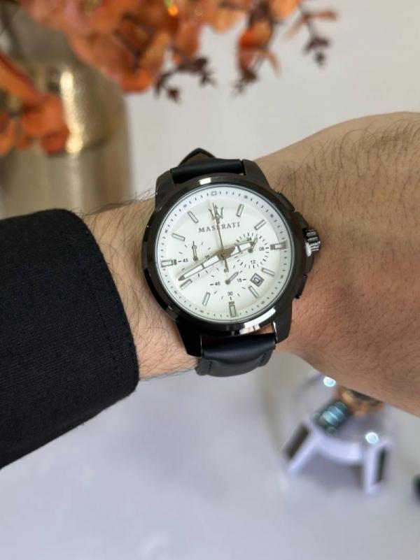 Alternative view of Maserati Chronograph 1st Quality AAA Black White