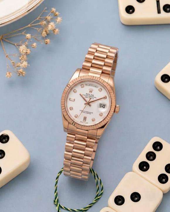 Rolee x Oyster Perpetual Day Date Diamond Copper White