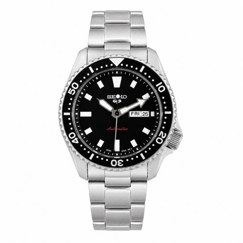 Seiko Sports 5 Silver Black