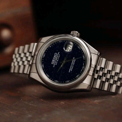 Alternative view of SEIKO BRUST GALAXY BLUE WATCH