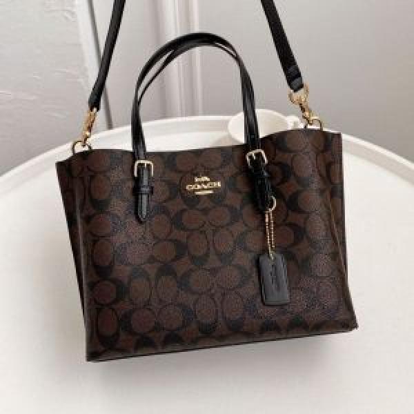 Coac ollie Leather Tote Bag With Dust Bag box & Shoulder Strap 6408