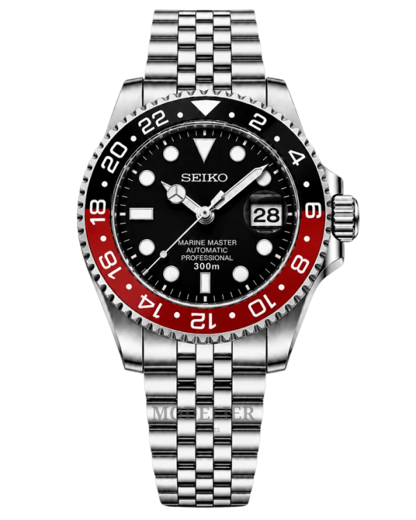 SEIKO GMT MASTER 2 SWISS MOVEMENT LIKE AUTO BUTTERFLY LOCK 1017